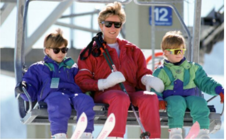 Diana és gyermekei Ausztriában